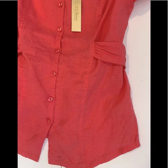 Guess Linen button down top - Picture 4 of 4